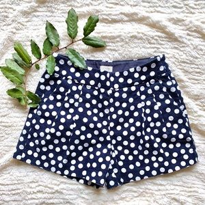 J. Crew Navy & White Polka Dot Shorts Size 0 🌿